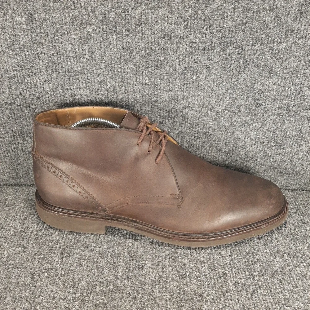 Florsheim Men's Chukka Ankle Boots Brown 100% Leather Tie Top 10-10.5 D READ